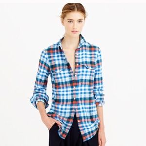 J crew boyfriend shirt in horizon blue
