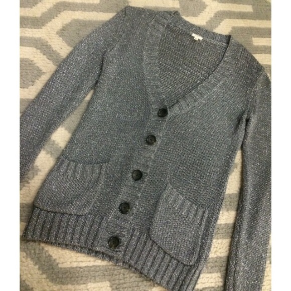 ๐๐HP๐๐J. Crew SOLD OUT Gray/Silver Cardigan - Picture 3 of 4