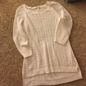 White open knit sweater