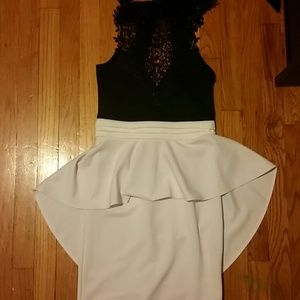 Sexy peplum lace dress