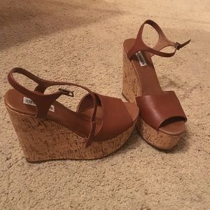 Size 10 brown Steve Madden Wedges