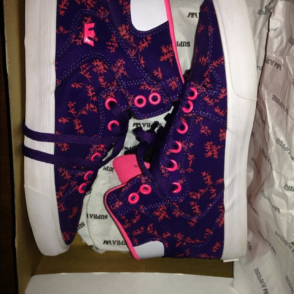 Pink and purple Vaider Supras.