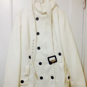 Long White Peacoat