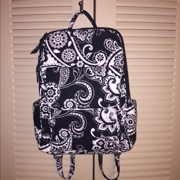 Vera Bradley Black and White Backpack.