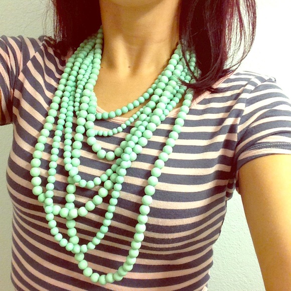 Mint green necklace