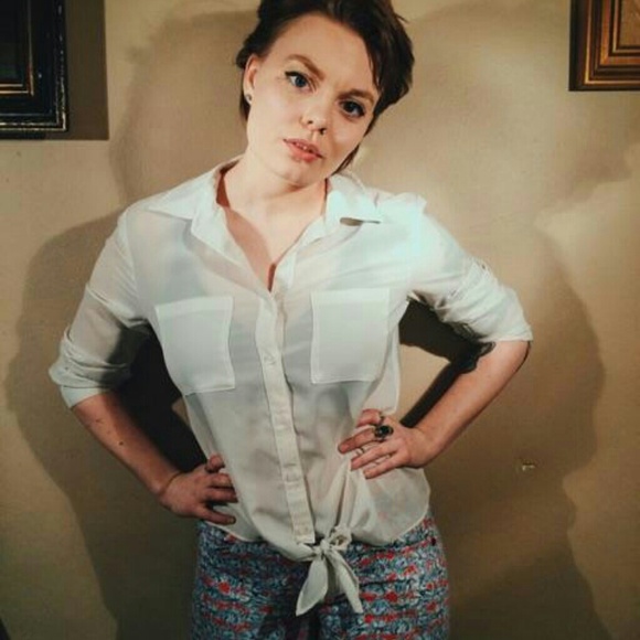 Banana Republic Tie Blouse