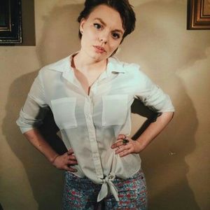 Banana Republic Tie Blouse