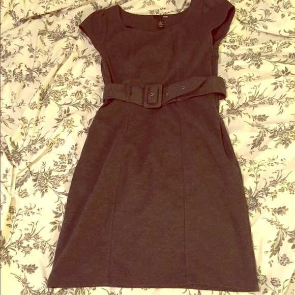 H&m grey dress with belt