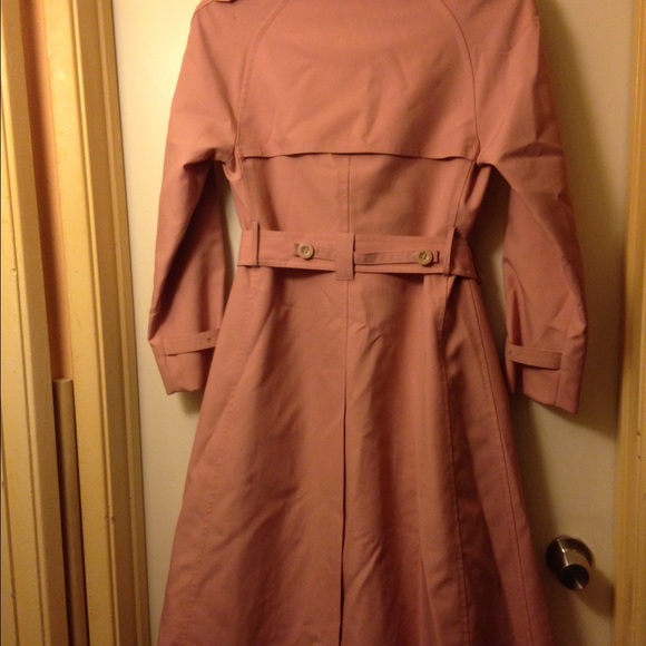 1960'S VINTAGE PINK TRENCH COAT Size 12 FLAWLESS! - Picture 2 of 4