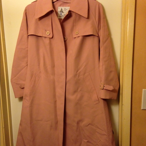 1960'S VINTAGE PINK TRENCH COAT Size 12 FLAWLESS! - Picture 4 of 4
