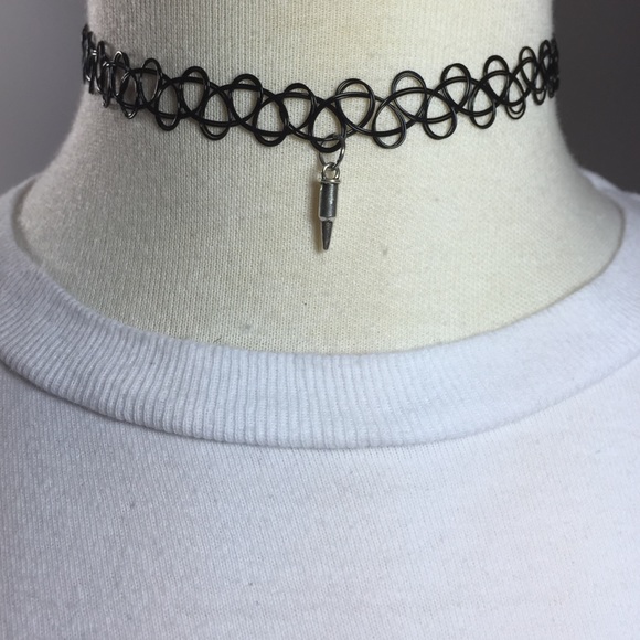Bullet Tattoo Choker Necklace