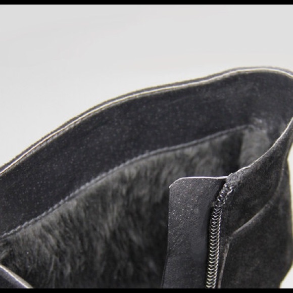 Kids tall rhinestone buckle wedge heel boots - Picture 3 of 4