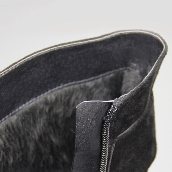 Kids rhinestone buckle zipper wedge boots - Picture 3 of 3