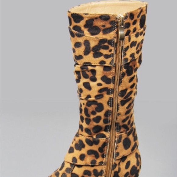 Toddler buckle rhinestone zipper wedge boots - Picture 2 of 3