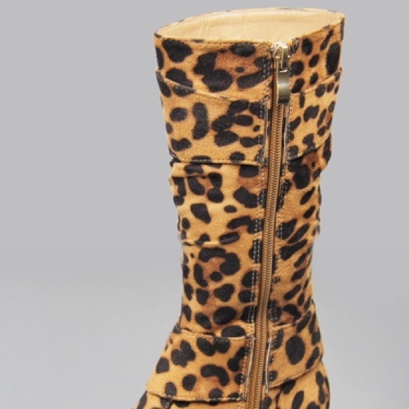 Toddler buckle rhinestone zipper wedge boots - Picture 2 of 3