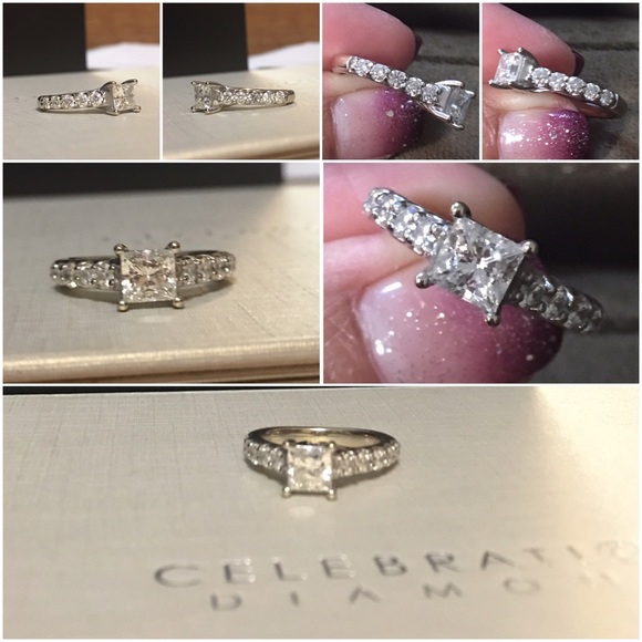 18k white gold celebration diamond ring - Picture 2 of 4