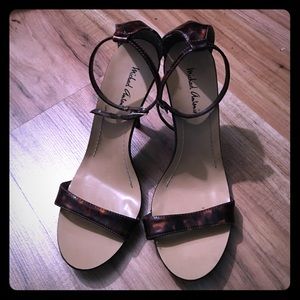 Tortoise strappy stilettos