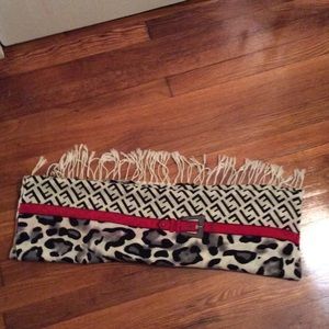 Fendi multi-patterned scarf.