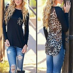M leopard print long sleeve