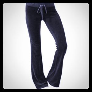 Juicy Couture Black Velour Pants