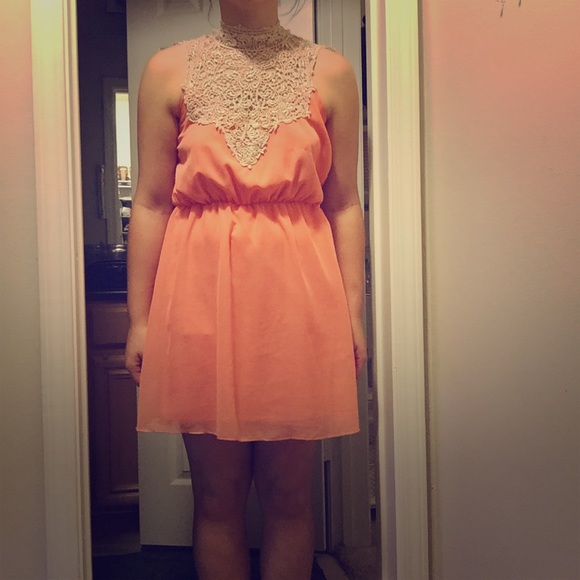 Open back, high neck dress