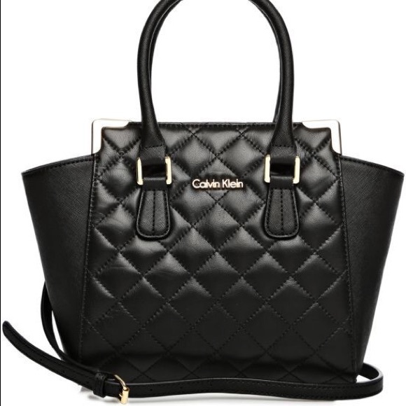 Calvin Klein quilted gold detailed purse