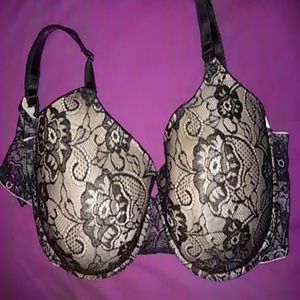 Maternity, black/nude lace bra