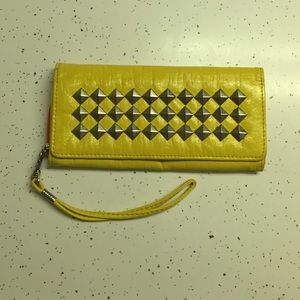 Yellow studded wallet