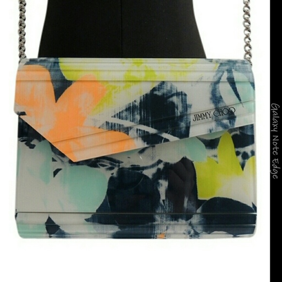 SOLD OUT!!! JIMMY CHOO FLORAL CANDY CROSSBODY BAG - Picture 1 of 4