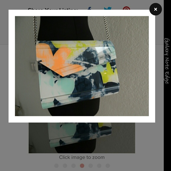 SOLD OUT!!! JIMMY CHOO FLORAL CANDY CROSSBODY BAG - Picture 3 of 4