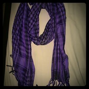 Long, plaid scarf