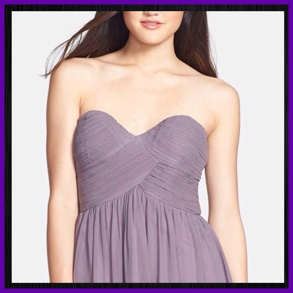 Strapless Silk Chiffon Party Dress - Picture 3 of 3