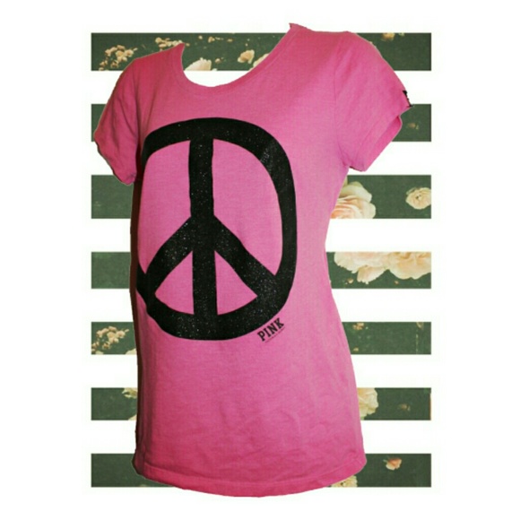 {BUNDLED} VS Pink Peace Symbol Tee - Picture 2 of 4
