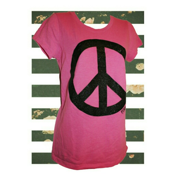 {BUNDLED} VS Pink Peace Symbol Tee - Picture 3 of 4