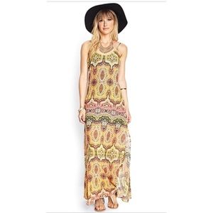 Forever 21 Bohemian Low Back Maxi Dress
