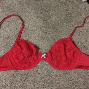 Victoria secret red lace Bra