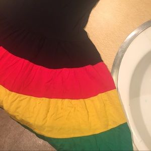 Cute tube top rasta dress