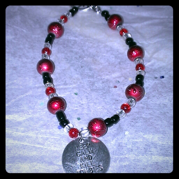 Handmade Glass Bead Zombie Bracelet
