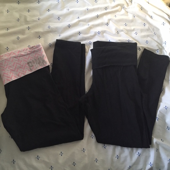 2 pairs Victoria's Secret PINK leggings