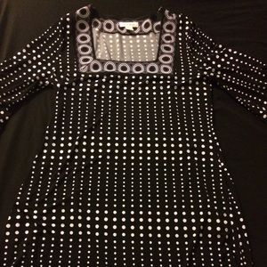 White House Black Market Polyester polka dot dress
