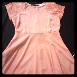 Salmon Forever 21 Polyester elegant dress