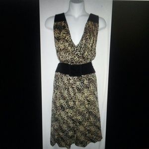 Adrianna Papell size 6 belted silk dress