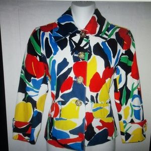 Ralph lauren petites size small watercolor blazer