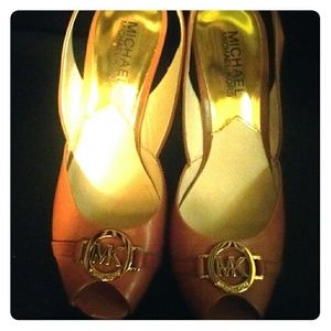 Michael Kors Leather Wedges