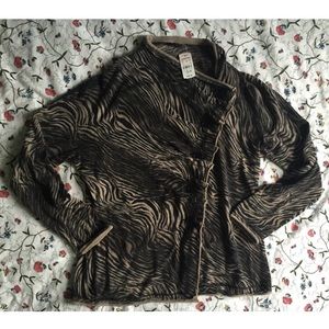 NWT Lafayette 148 New York XL animal print sweater