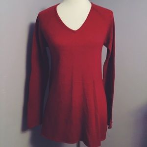 Red cashmere sweater from Nordstrom