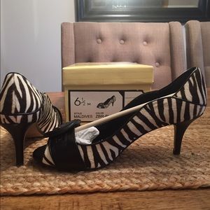 MaxStudio Zebra Print Heels