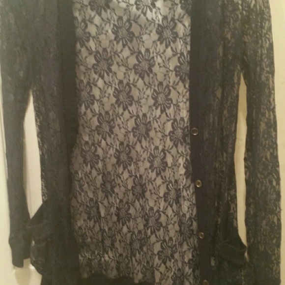 Navy blue lace shirt