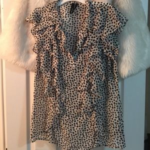 Ruffles blouse polka dots