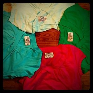 Sale!! 4 V-neck tunic length tees